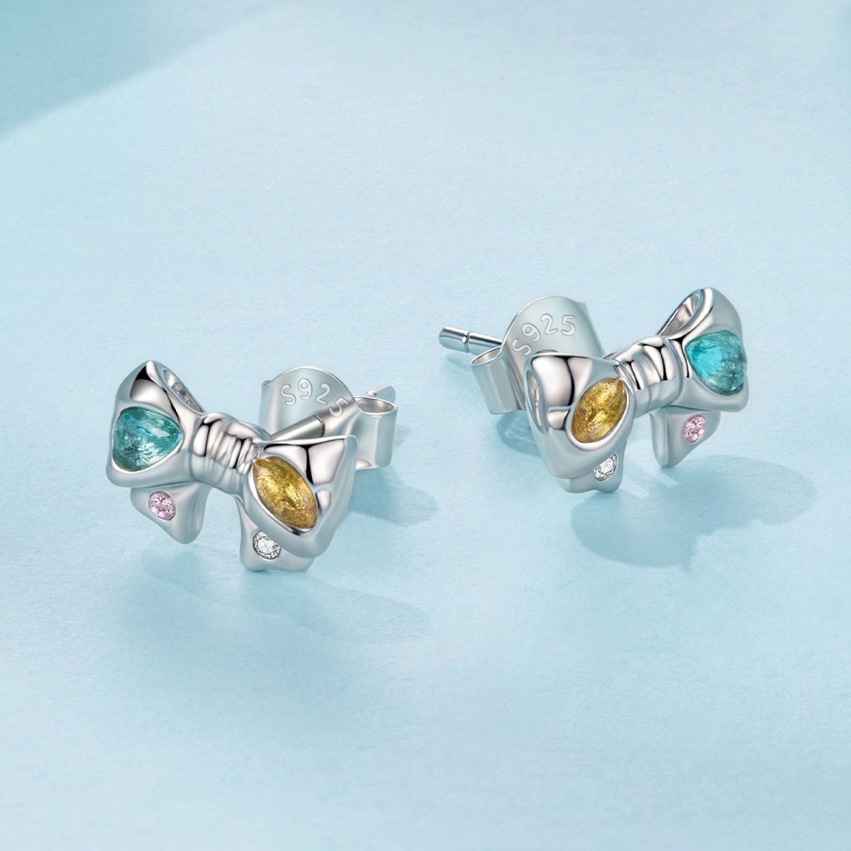 Pangama Jewelry Rainbow Bow Stud Earrings