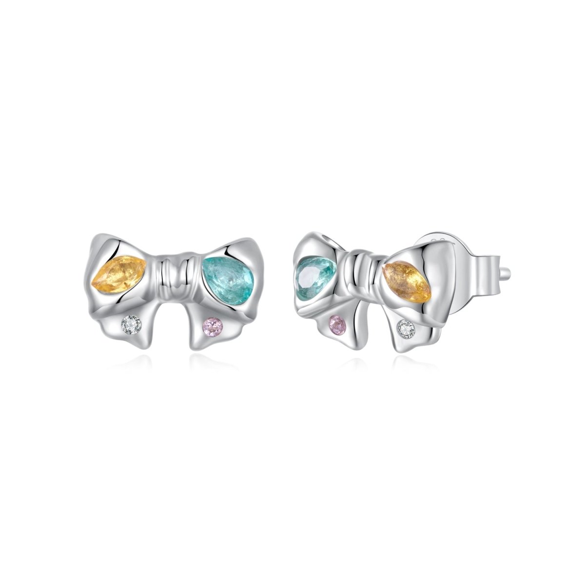Pangama Jewelry Rainbow Bow Stud Earrings