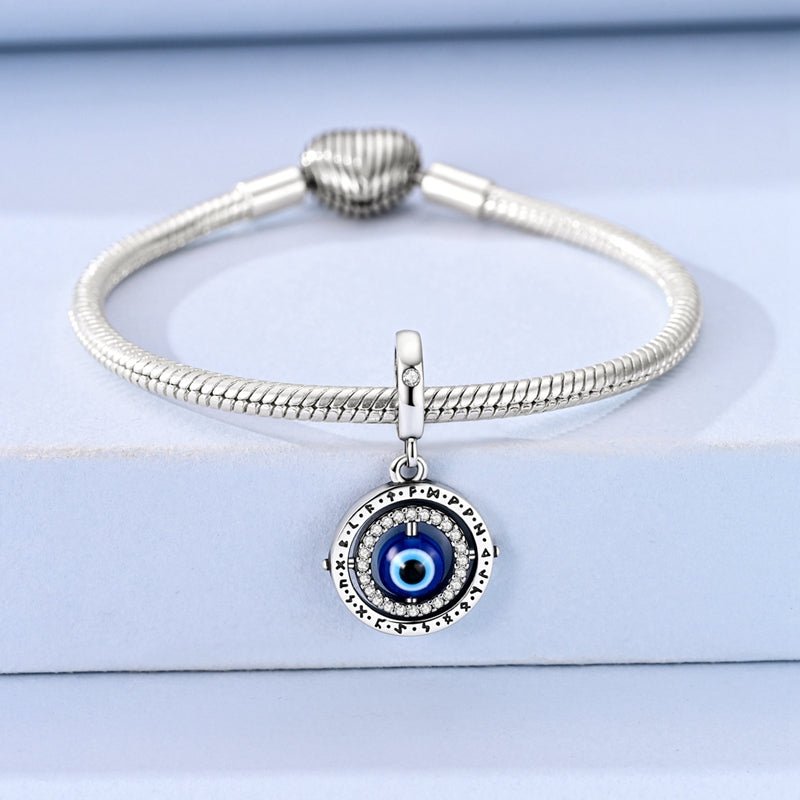 Pangama Jewelry Rotating Evil Eye Protection Dangle Charm
