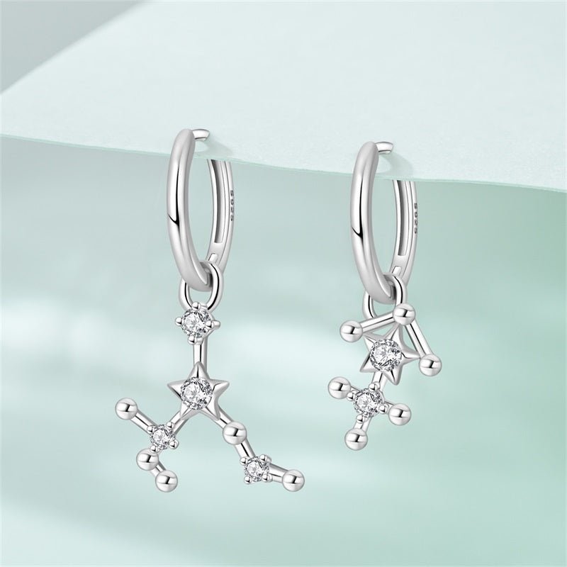Pangama Jewelry Sagittarius Constellation Zodiac Hoop Earrings