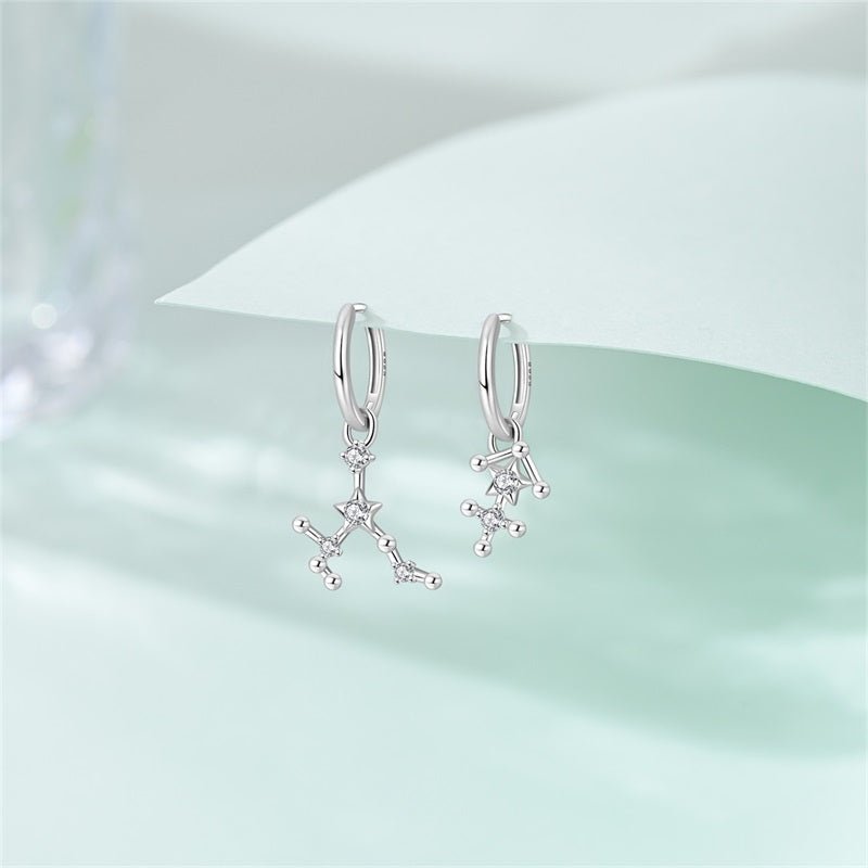 Pangama Jewelry Sagittarius Constellation Zodiac Hoop Earrings