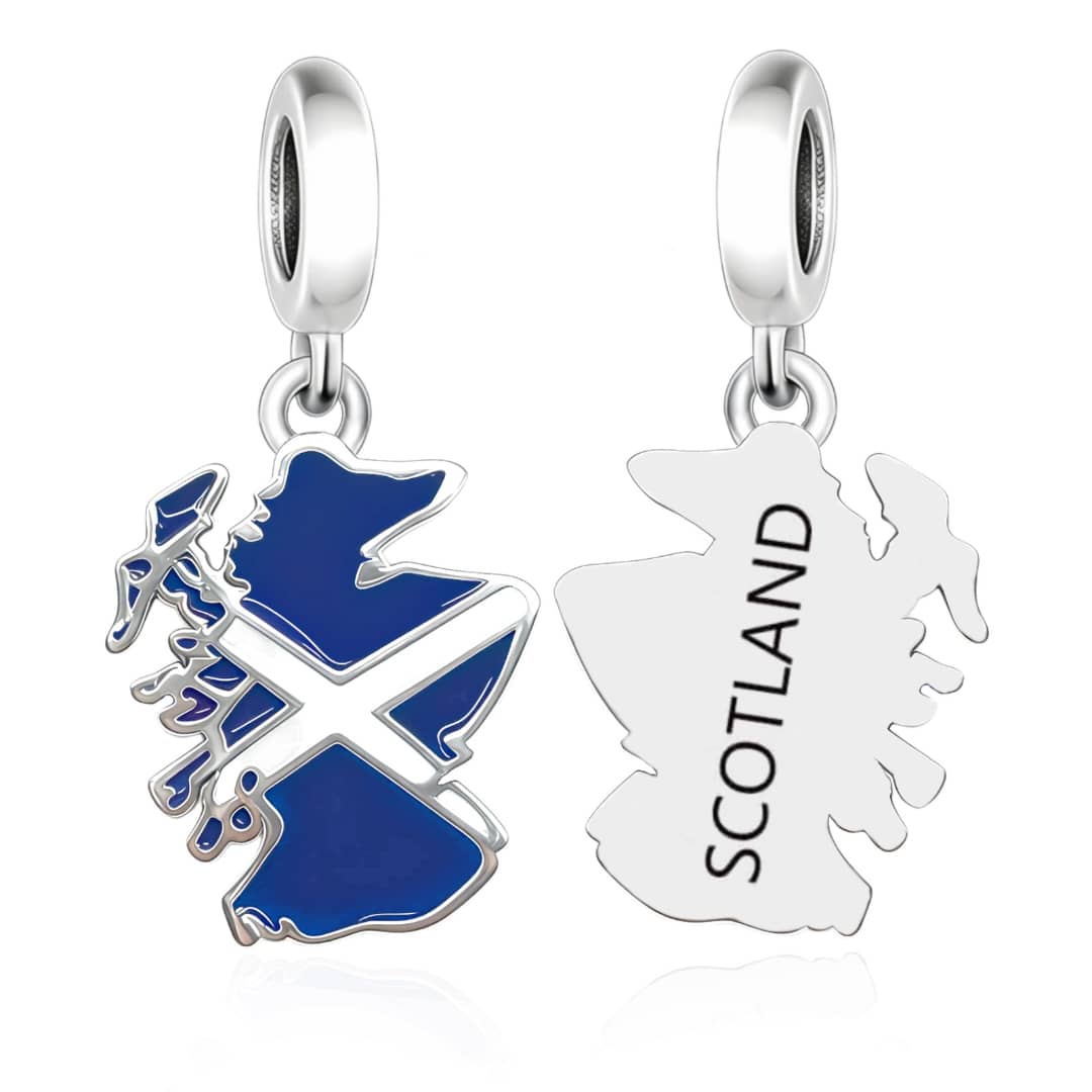 Pangama Jewelry Scotland Map Flag Dangle Charm