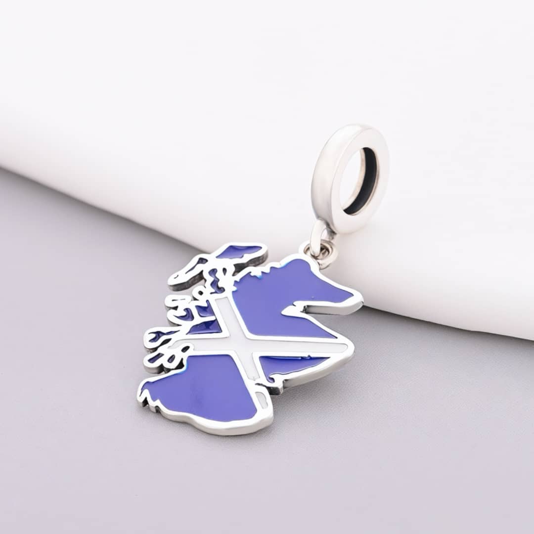 Pangama Jewelry Scotland Map Flag Dangle Charm