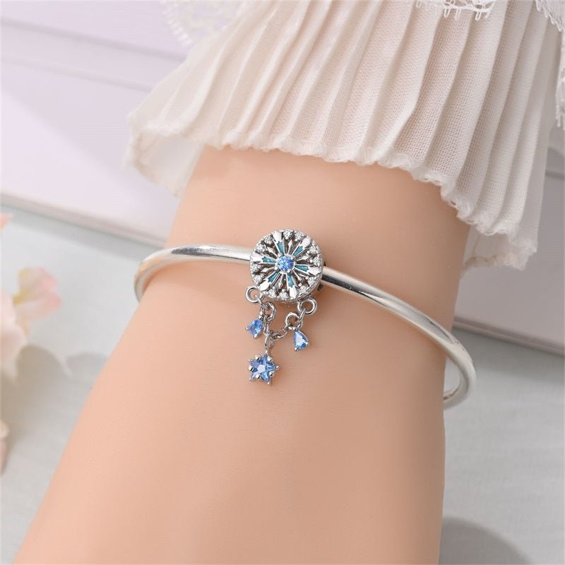 Pangama Jewelry Shimmering Snowflake Drop Charm