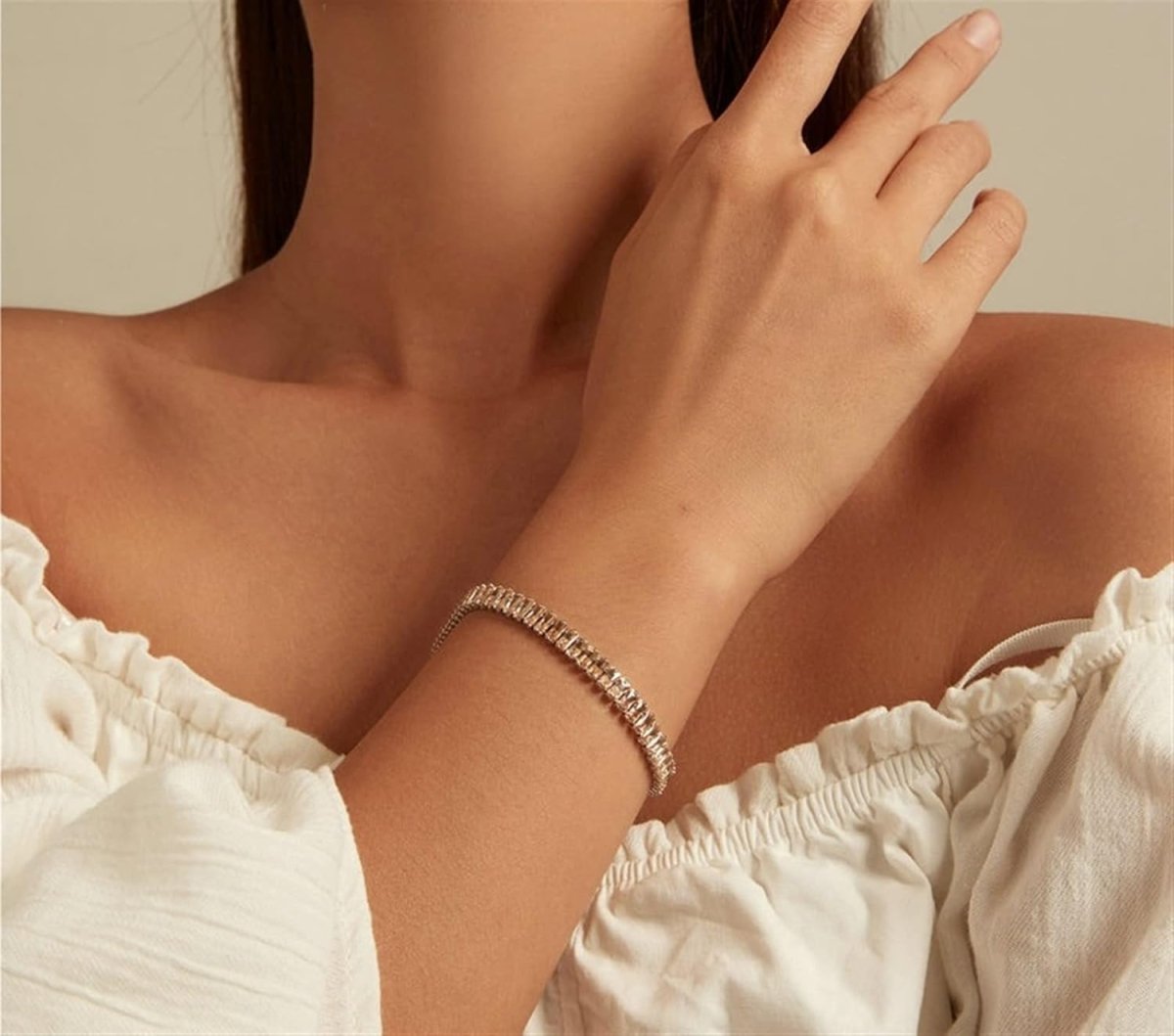 Pangama Jewelry Shining Crystal Tennis Bracelet