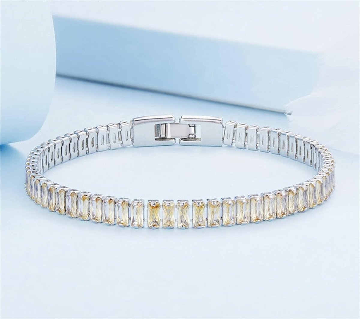 Pangama Jewelry Shining Crystal Tennis Bracelet