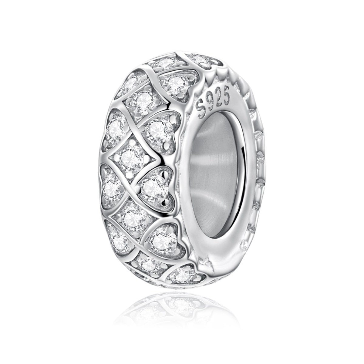 Pangama Jewelry Sparkling Heart Mosaic Charm