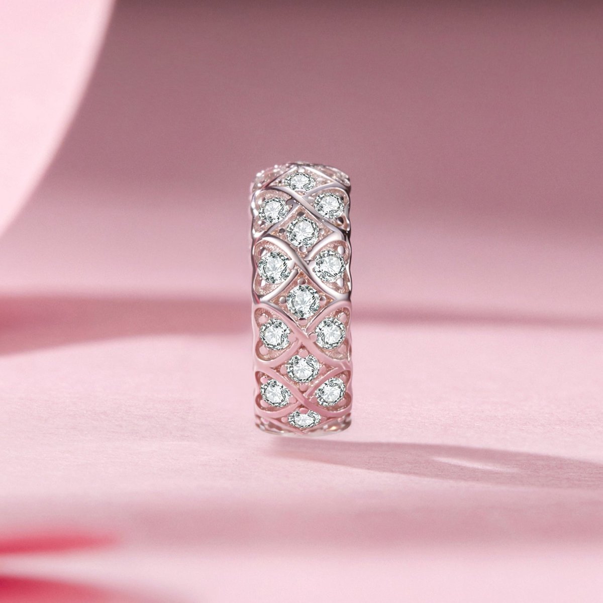 Pangama Jewelry Sparkling Heart Mosaic Charm