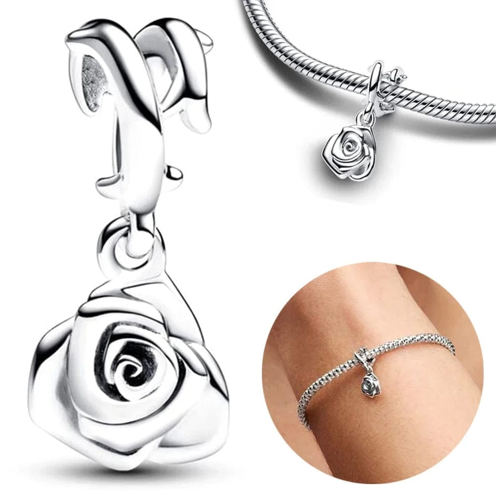 Sparkling Rose Charm