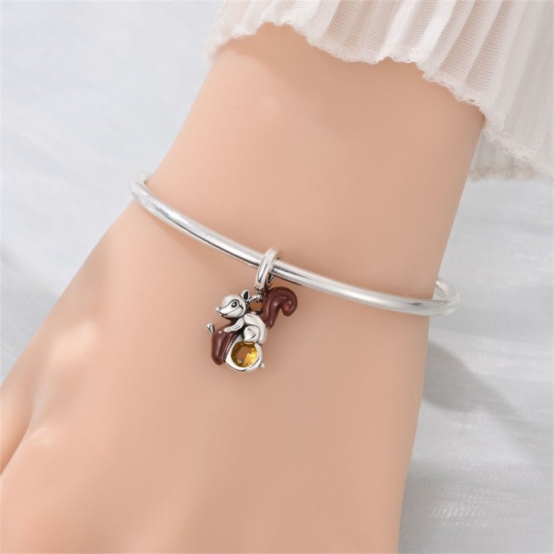 Pangama Jewelry Squirrel with Acorn Dangle Charm