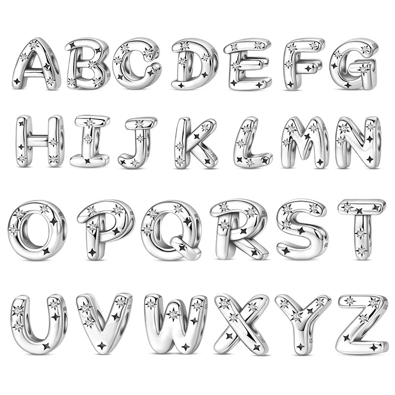 Pangama Jewelry Starry Letter A~Z Alphabet Charm