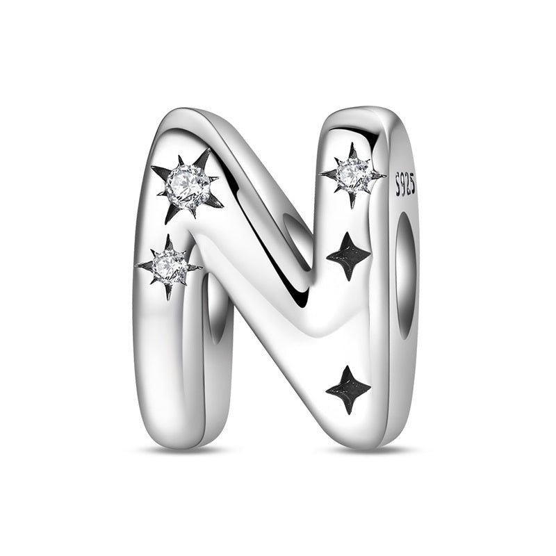 Pangama Jewelry Starry Letter A~Z Alphabet Charm