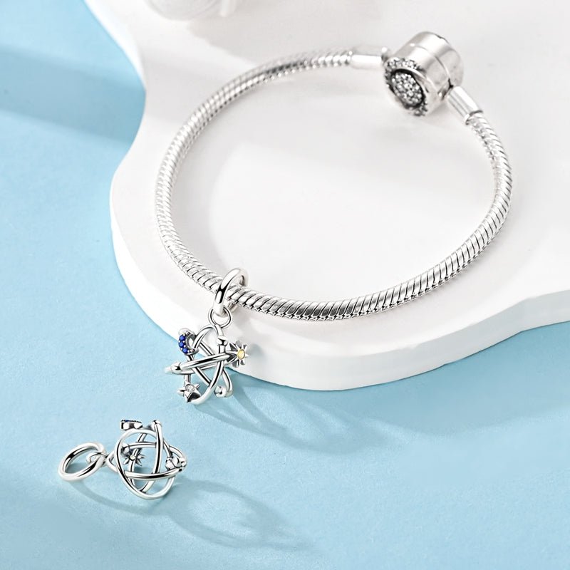 Pangama Jewelry Sun, Moon & Star Orbit Dangle Charm