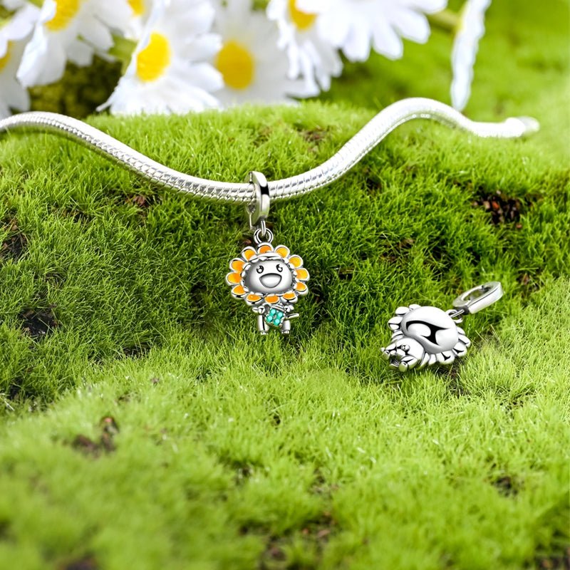 Pangama Jewelry Sunflower Costume Girl Dangle Charm