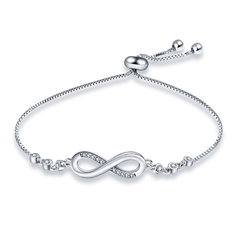 Pulseira Infinity atemporal com detalhes em diamante