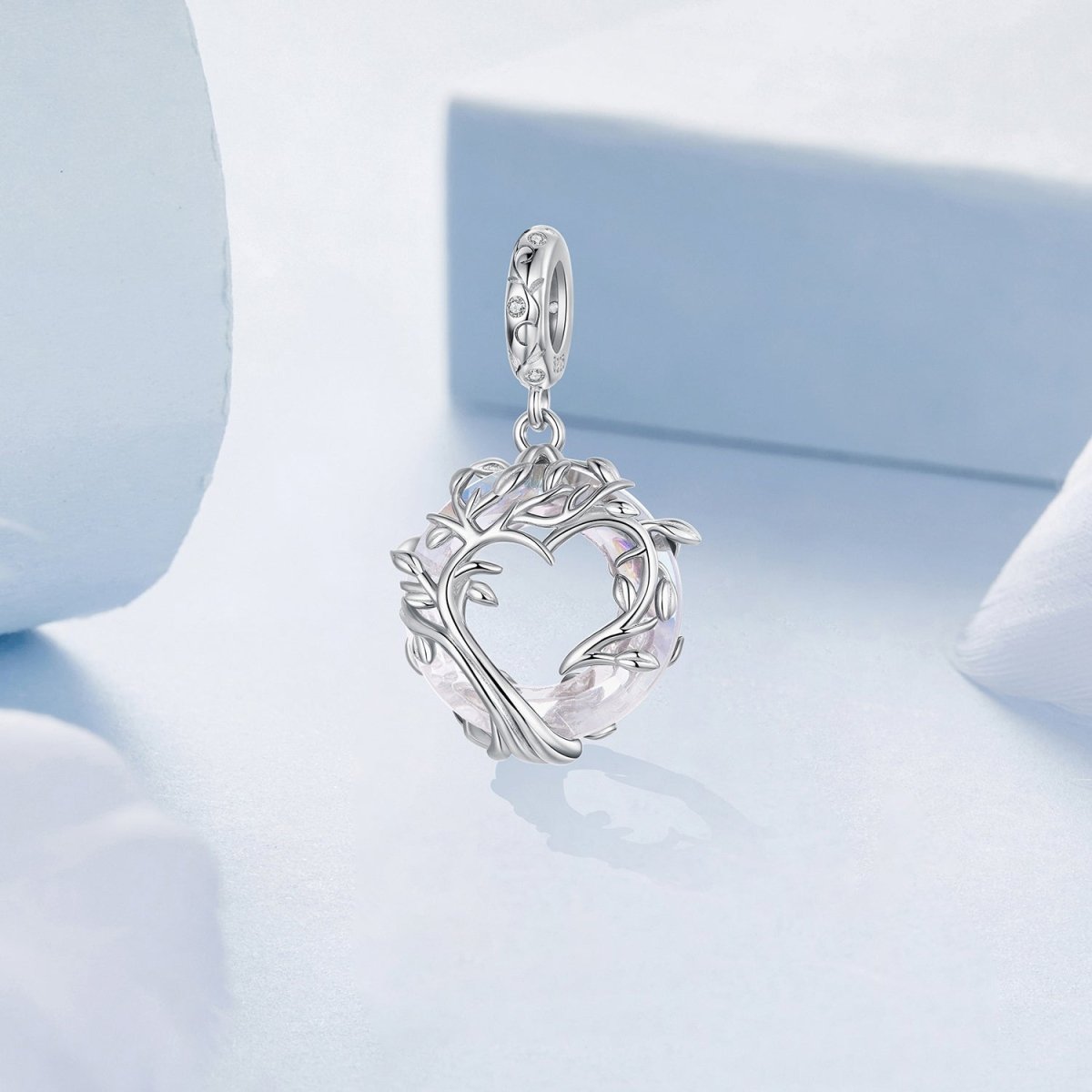 Pangama Jewelry Tree of Life Heart Glow Dangle Charm