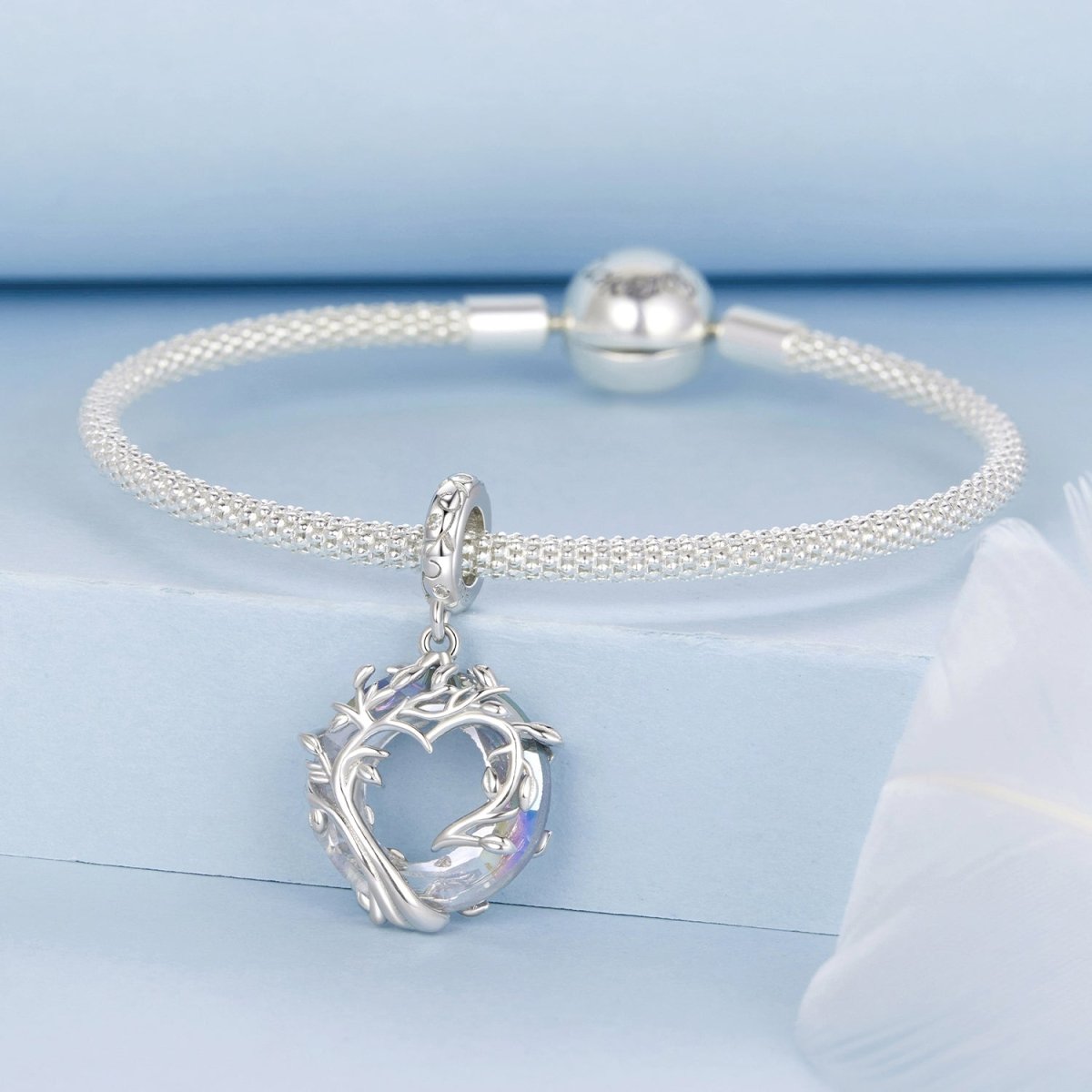 Pangama Jewelry Tree of Life Heart Glow Dangle Charm