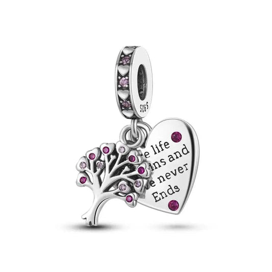 Where Life Begins And Love Never Ends Tree of Life Charm