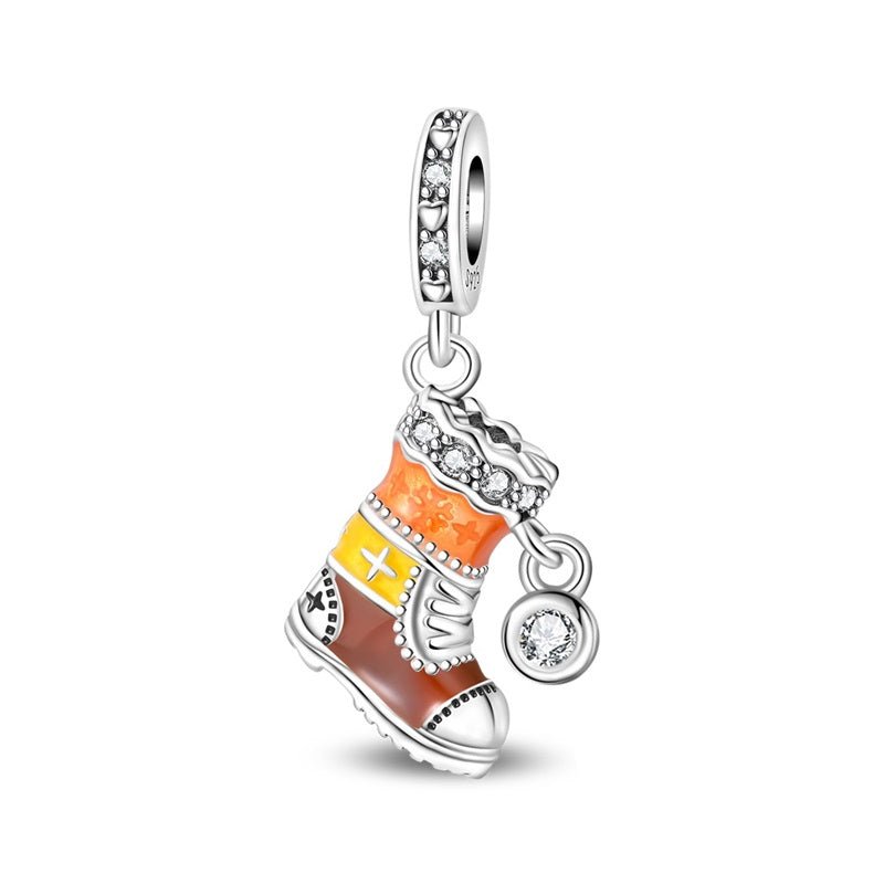 Pangama Jewelry Winter Boot with Crystal Dangle Charm