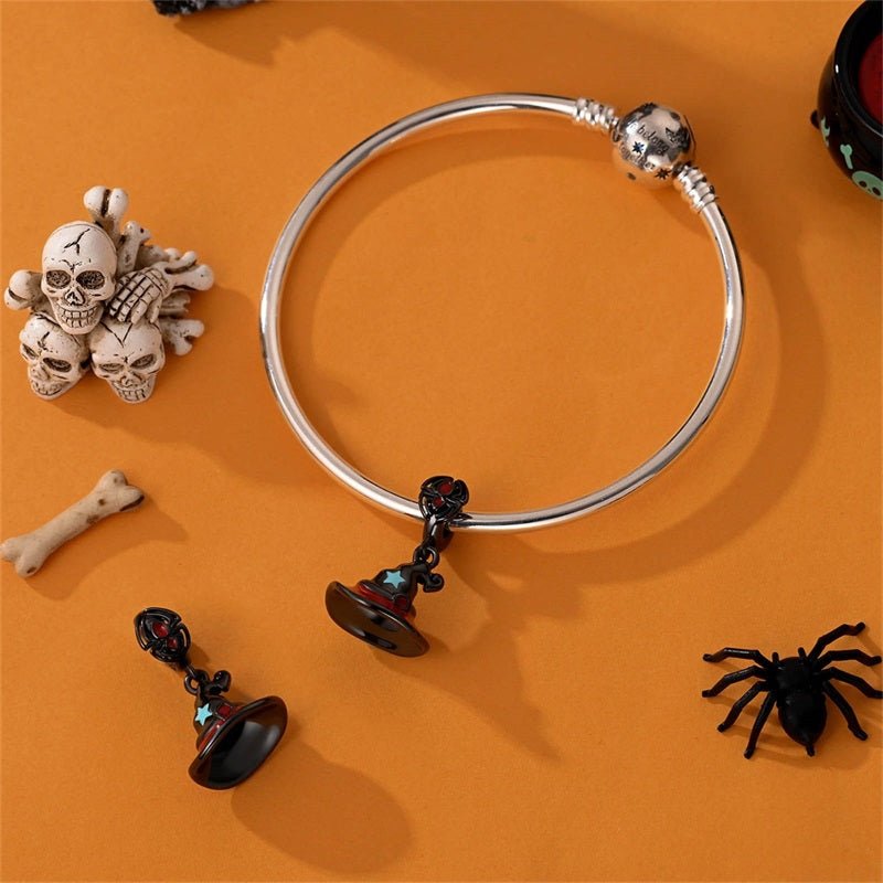 Pangama Jewelry Witch Hat with Spider Bail Dangle Charm