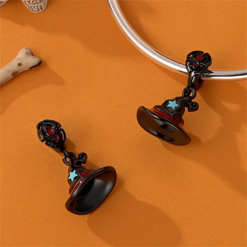 Pangama Jewelry Witch Hat with Spider Bail Dangle Charm