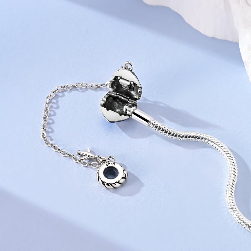 Pangama Jewelry World Map & Airplane Safety Chain Bracelet